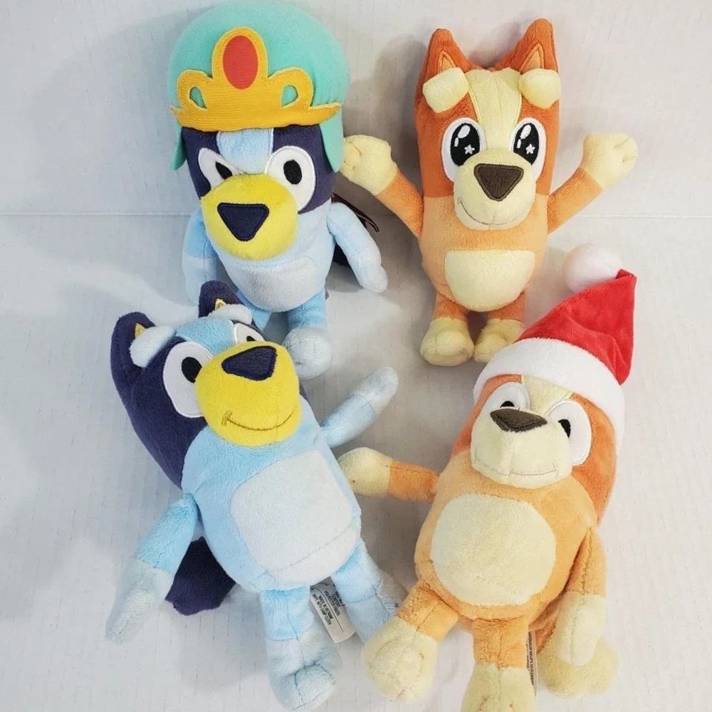 Bluey Plush‎ Dog Lot Of 4 - Bingo, Royal, Santa Mixed Lot Of Small 8